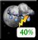 Tonight: Scattered showers and thunderstorms before 11pm. Mostly cloudy, with a low around 64. Southwest wind around 3 mph. Chance of precipitation is 40%. New rainfall amounts less than a tenth of an inch possible. Tonight: Scattered Showers And Thunderstorms then Mostly Cloudy
