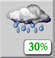 Saturday: Chance Light Rain