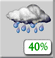 Sunday: Chance Light Rain