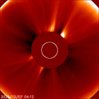 Latest LASCO C2 image of the Sun